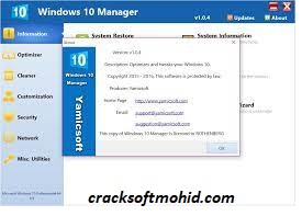 Windows 10 Manager Crack 3.7.2 With Serial Key [Latest]